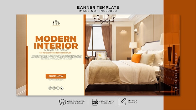 furniture minimalist banner template collection