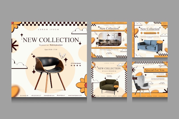 Furniture Retro Social Media Template