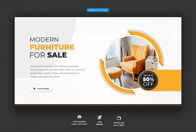 furniture sale banner template 