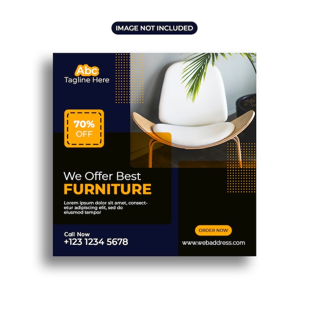 Furniture sale banner template