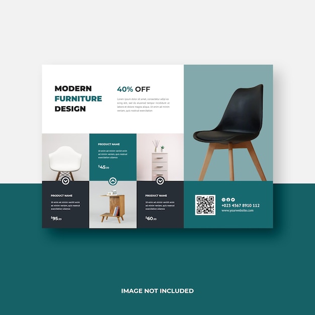 PSD furniture sale flyer template design