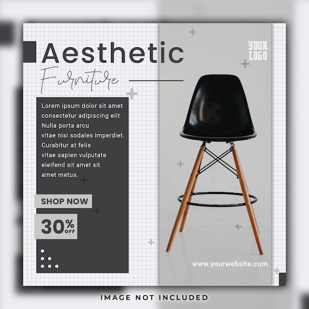 furniture sale instagram post design template