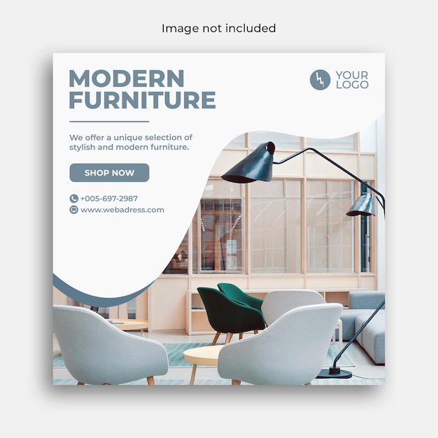 PSD furniture sale social media banner or instagram post