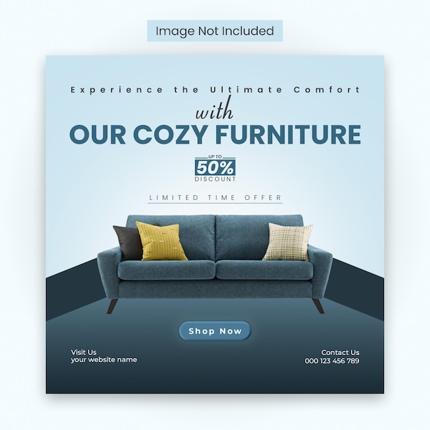 PSD furniture sale social media banner