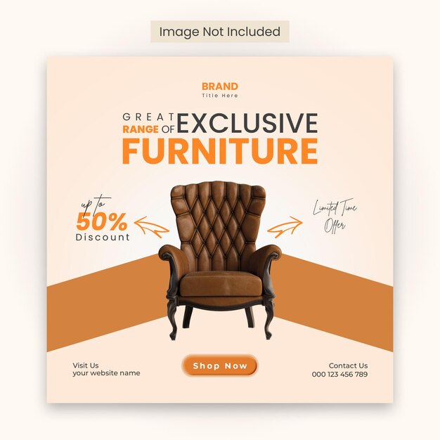 PSD furniture sale social media banner