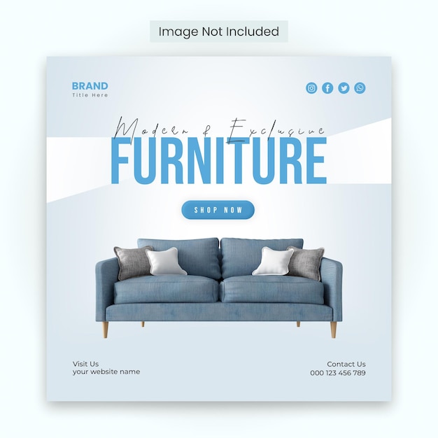 PSD furniture sale social media banner