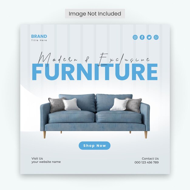 PSD furniture sale social media banner