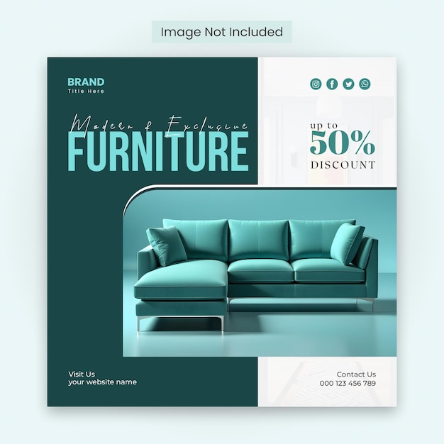 PSD furniture sale social media banner