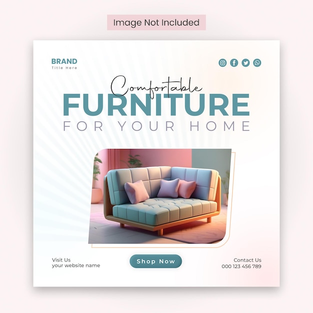 Furniture sale social media banner