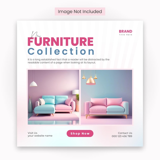PSD furniture sale social media banner