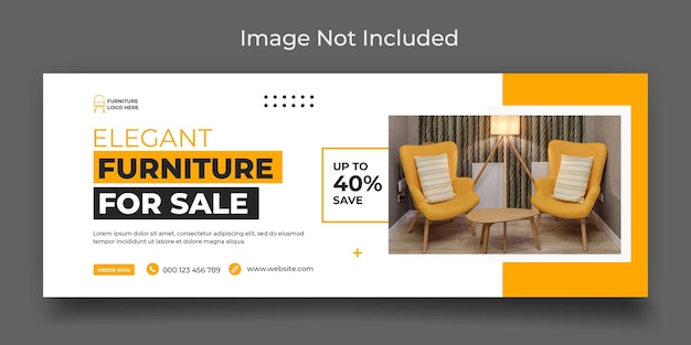 Furniture sale social media facebook timeline cover template