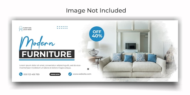 Furniture sale social media facebook timeline cover template