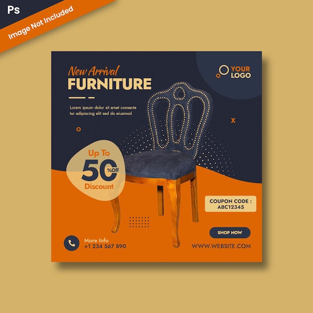 Furniture sale social media template