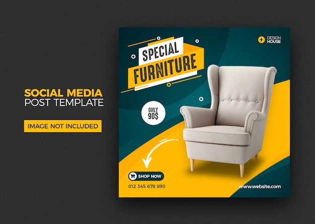 Furniture social media instagram post template