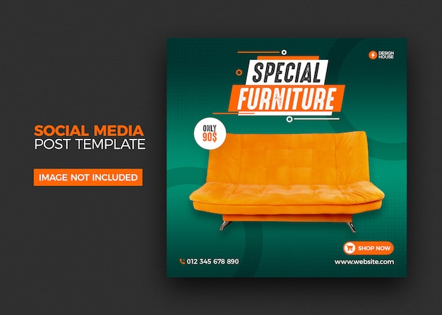 PSD furniture social media instagram post template