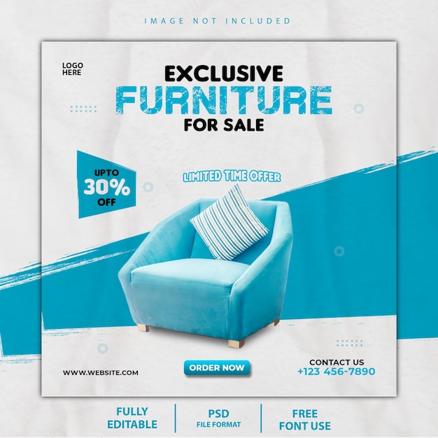 Furniture social media post and banner