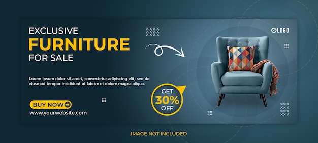 PSD furniture social media post or facebook cover template