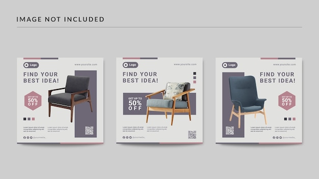 PSD furniture social media post template