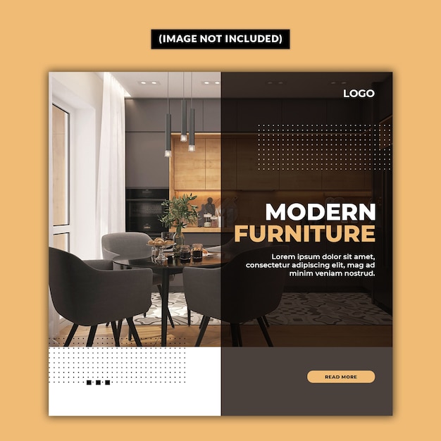 Furniture social media post template