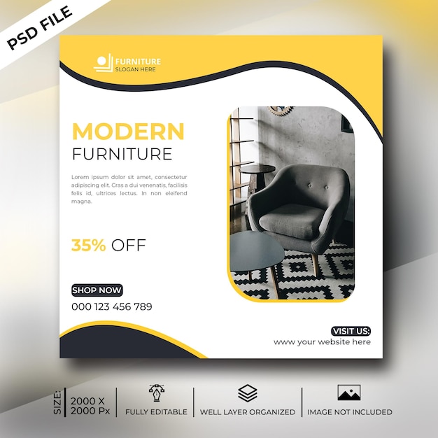 Furniture Social Media Post Template