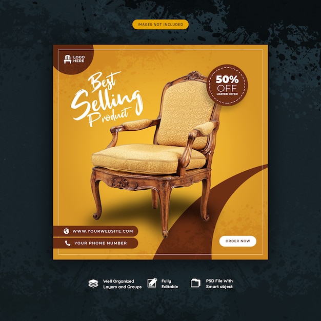 Furniture social media web banners