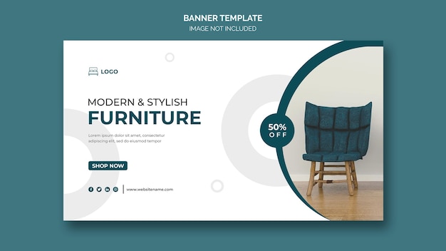 Furniture web banner template