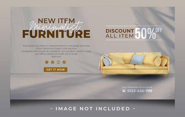 Furniture web banner template