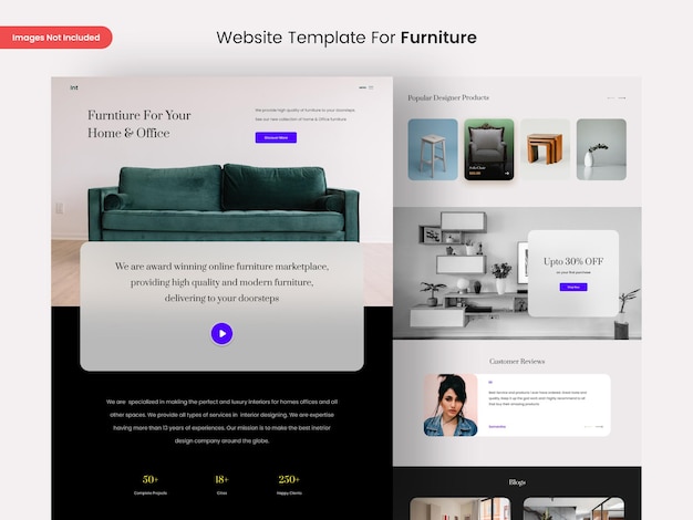 가구 웹사이트 페이지 디자인 서식 파일
