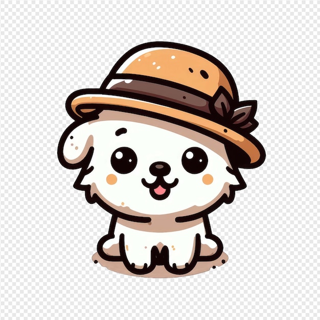 PSD furry baby dog png sticker