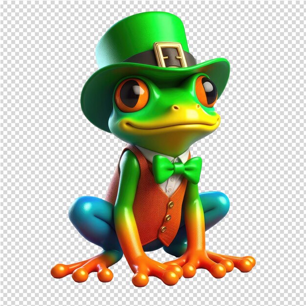 PSD furry festivities 3d dieren gekleed voor st patrick's day