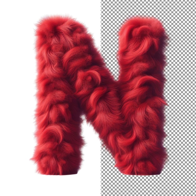 PSD furry font extravaganza 3d letter z luksusowymi teksturami futer na png