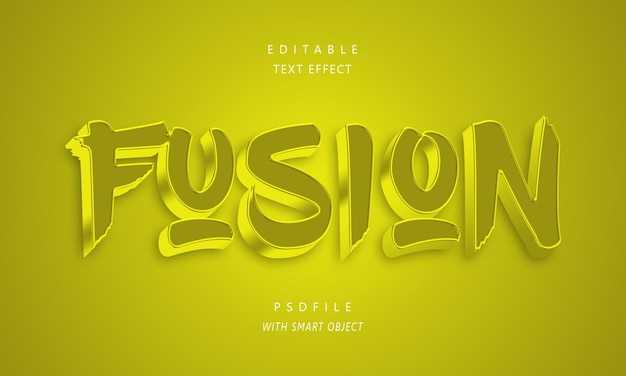 Fusion text effect