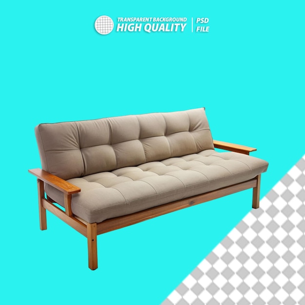 PSD futon on transparent background