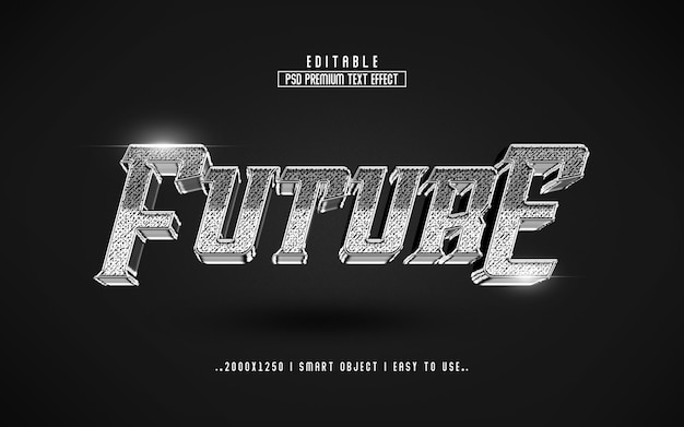 Редактируемый текстовый эффект Future 3D