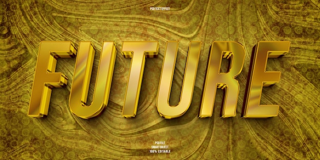 PSD future 3d editable text effect