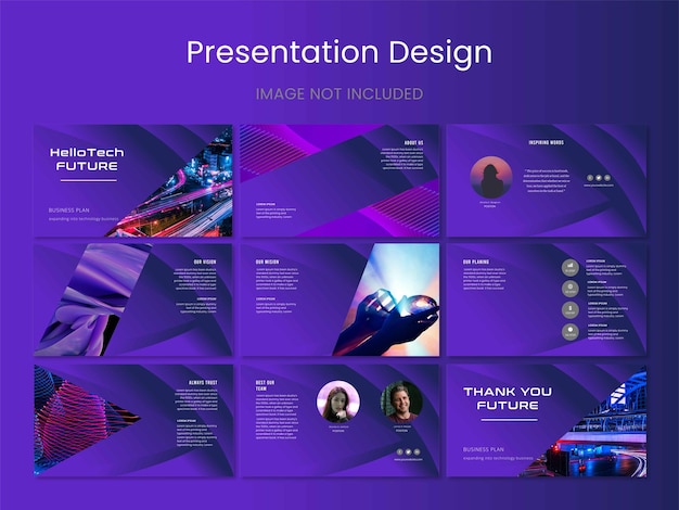 PSD future business presentation templates set