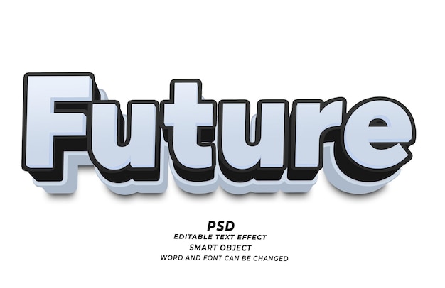 Будущий PSD 3d редактируемый текстовый эффект