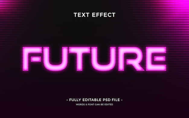 PSD design con effetto testo futuro