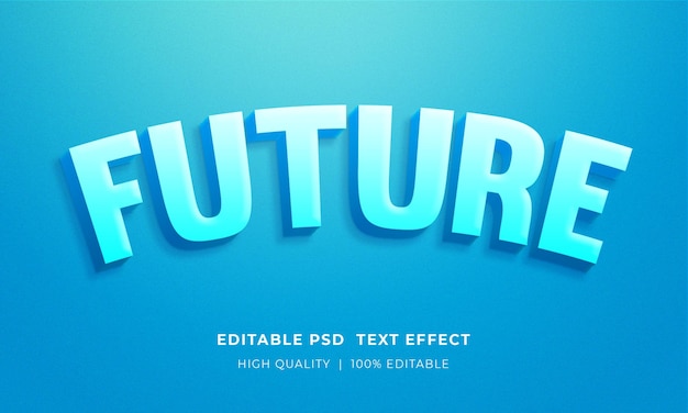 Future text effect mockup