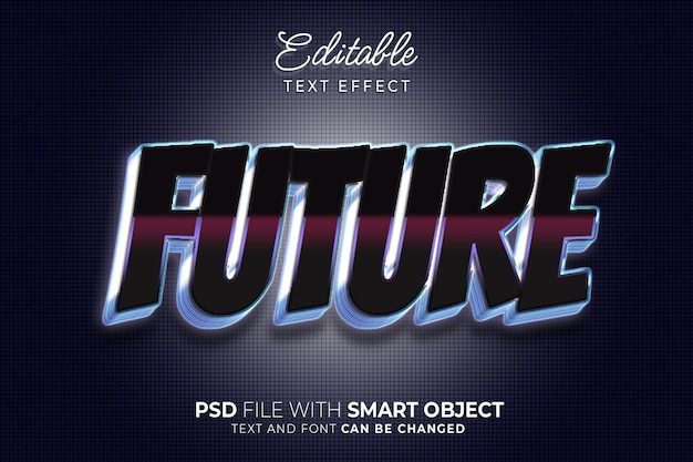 Future text style theme Editable text effect