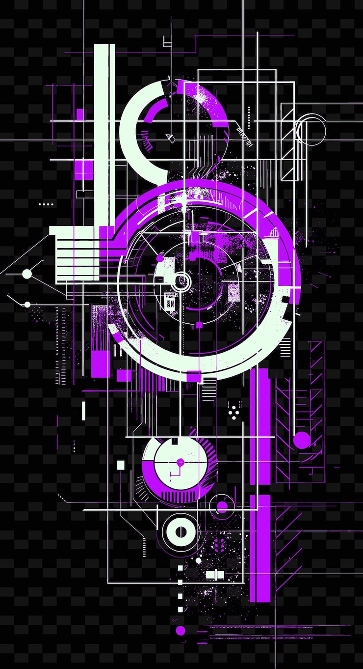 PSD futurist inspired poster with dynamic movement and technolog creative illustration idea designs