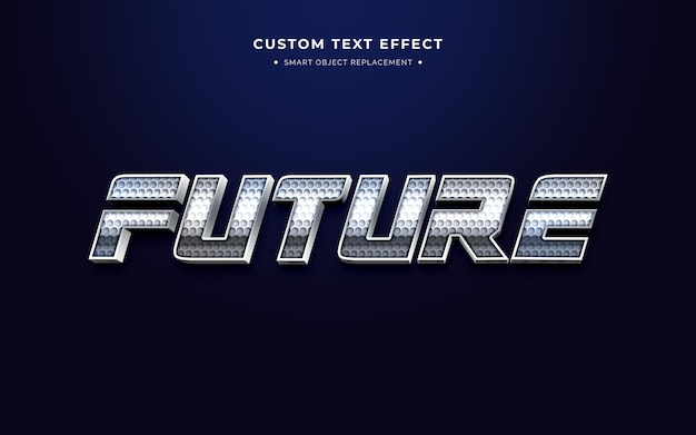 PSD futuristic 3d text style effect