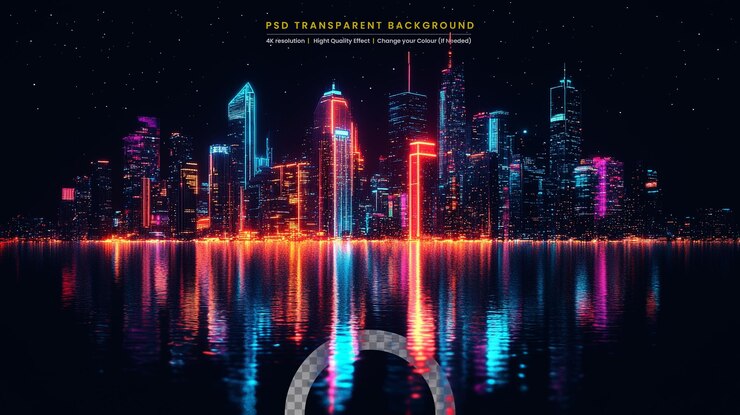 PSD 未来主义抽象脱焦点流动数据矩阵远程测量技术背景