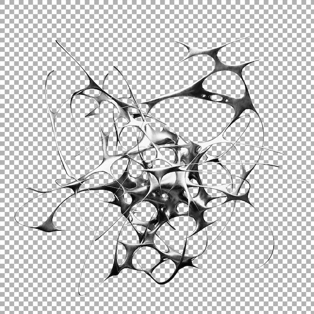 PSD 未来的な抽象的な金属形状 3 d レンダリング デザイン広告の要素