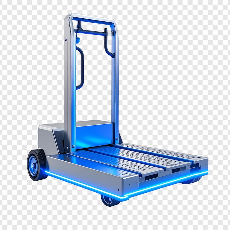 PSD futuristic automated transport cart modern design technology concept