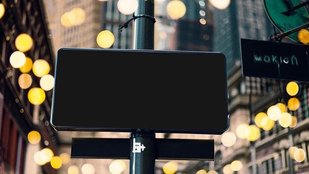 Futuristic billboard design mockup psd