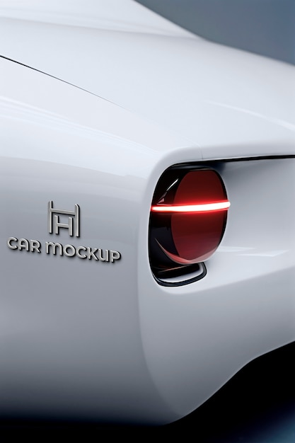 Futuristic car branding mockup