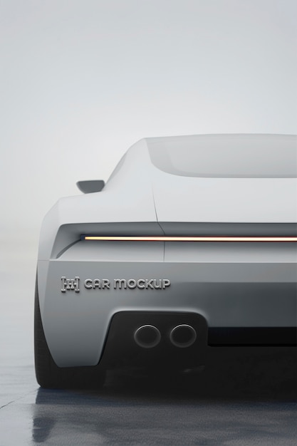 PSD futuristic car branding mockup