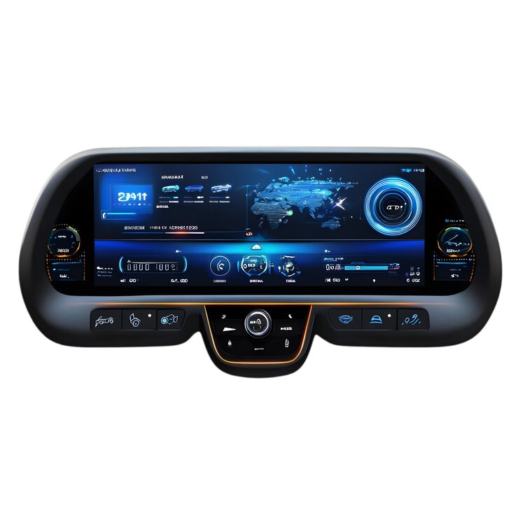 PSD futuristic car dashboard display