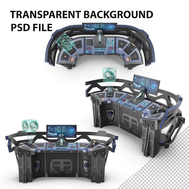 PSD futuristic control panel png